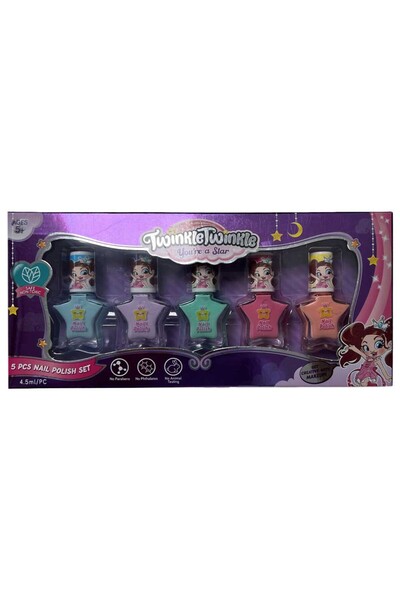 Twinkle مجموعة طلاء أظافر توينكل من 5 قطع