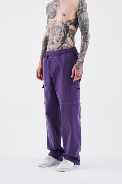 Machinist Pantaloni denim cargo violet pentru bărbați