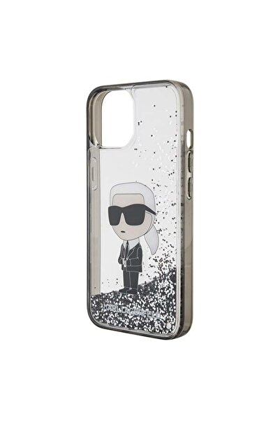 Karl Lagerfeld Case for iPhone 15, Hardcase Liquid Glitter, Karl Lagerfeld - Transparent