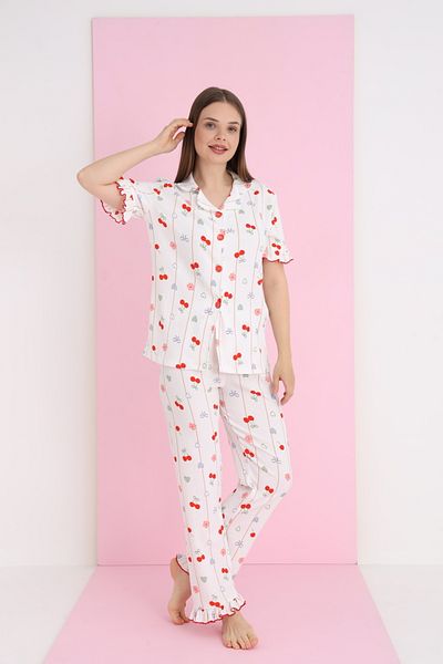ELİTOL BURLAP BUTTONED PYJAMA SET