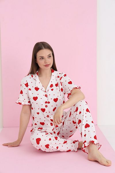 ELİTOL BURLAP BUTTONED PYJAMA SET