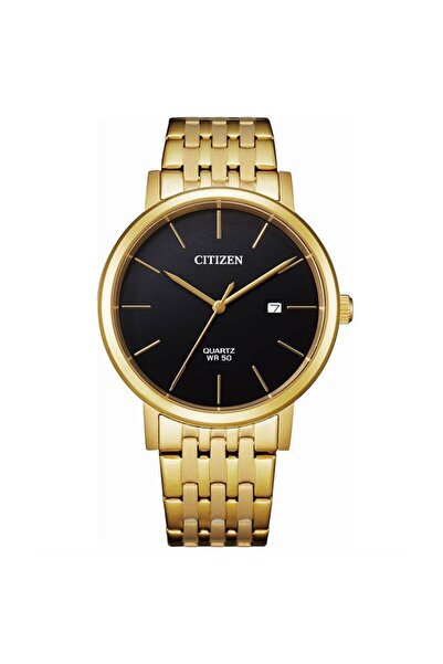 Citizen BI5072-51E Quartz Çelik Altın Rengi Siyah Kadran Kristal Cam 40 mm Er...