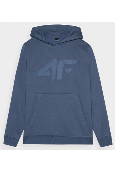 4F Hanorac albastru pentru bărbați M1464 SWEATSHIRT