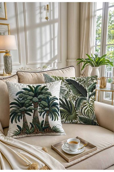 Pilloveland Double Sided Printed Set of 2 Suede Throw Pillow Covers - Savannah
