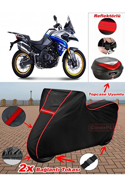 CoverPlus Voge 525 DSX Canvas BLACK Topcase Rear Case متوافق مع القماش المشمع...