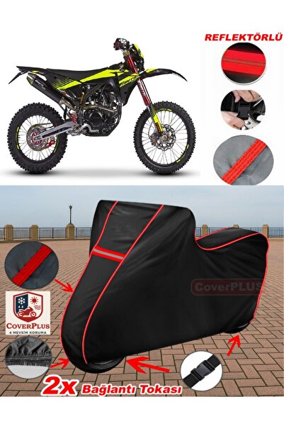 CoverPlus XEF لـ 250 إندورو تريل 4T قماش القنب الأسود للدراجات النارية قماش ا...