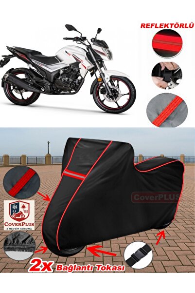 CoverPlus Rks Titanium 220 Tarpaulin Black Motorcycle Tarpaulin Motor Cover T...