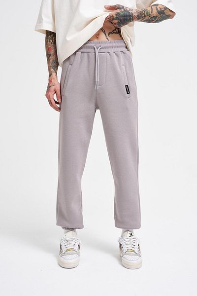 Machinist Regular 3 Thread Raised Ice Gray 3 Pocket Sweatpants with Elastic Waist and Legs