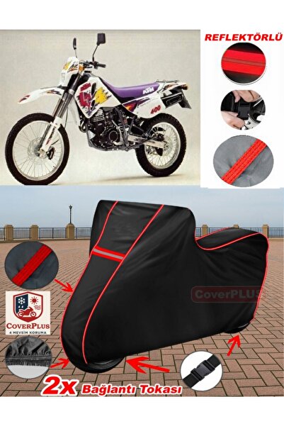 CoverPlus ل KTM 400 LC4 EGS - E القماش المشمع الأسود للدراجات النارية القماش ...