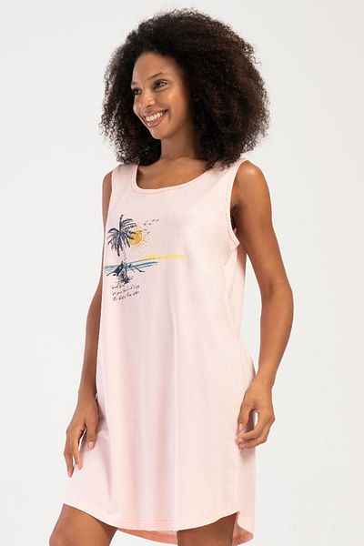 VİENETTA Women's Large Size Wide Strap Nightgown, 407058