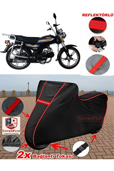 CoverPlus King Motor Kr-100-2 Tarpaulin Black Motorcycle Tarpaulin Engine Cov...