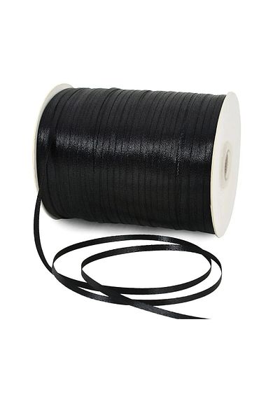 Pasta9 Satin Black Ribbon 3.5 mm For Cake Decorations and Other Decorations 10 meters Future