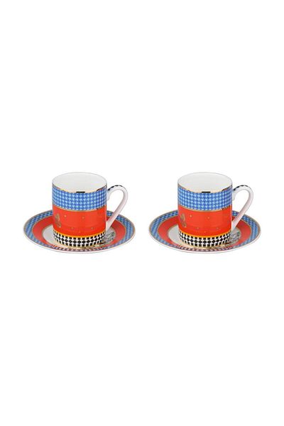 Lucky Art Maggey Bone 2-Piece Coffee Cup Set