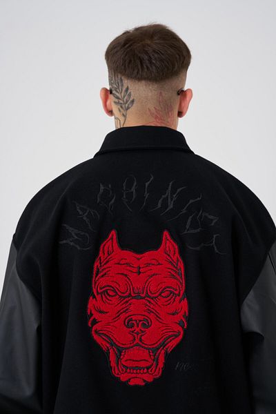 Machinist Men's No Need to Fear Oversize Bomber Jacket Black