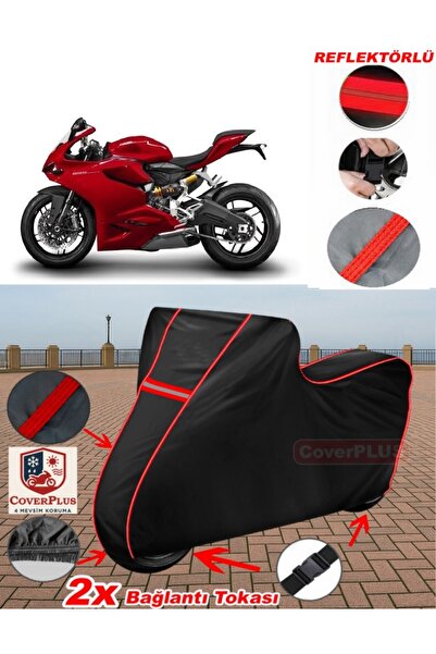 CoverPlus Ducati Panigale 899 قماش القنب الأسود للدراجات النارية قماش القنب غ...
