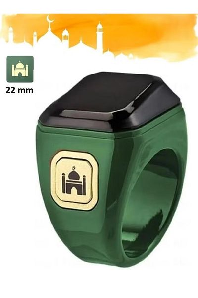 BSTWSH 22mm Zikr Ring Smart Ring with Vibration Reminder Tasbih Counter and Bluetooth Connection
