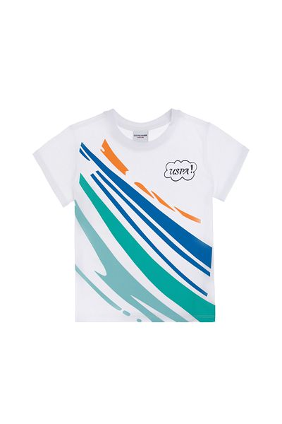 U.S. Polo Assn. Boy's White Crew Neck T-Shirt 50307143-Vr013