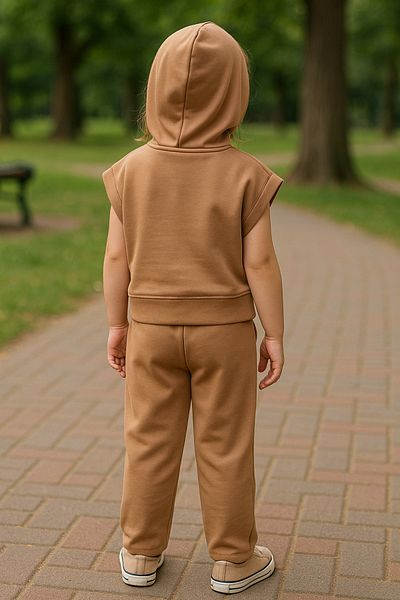 Hilal Akıncı Kids Scuba Hooded Short Sleeve Sweatshirt and Pants