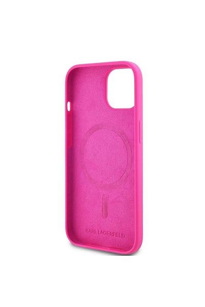Karl Lagerfeld Carcasă pentru iPhone 15 Plus, silicon MagSafe, Karl Lagerfeld - Fuchsia