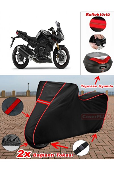 CoverPlus Yamaha Fazer 8 Canvas BLACK Topcase Rear Bag متوافق مع القماش المشم...