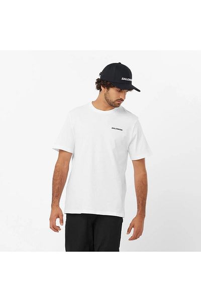 Salomon LC2219 Graphic Perf SS Tee - Ανδρικό λευκό μπλουζάκι