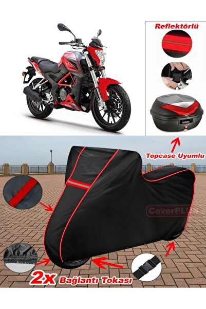 CoverPlus Benelli Bn 251 Tarpaulin Black Topcase Rear Bag Compatible Motor Ta...