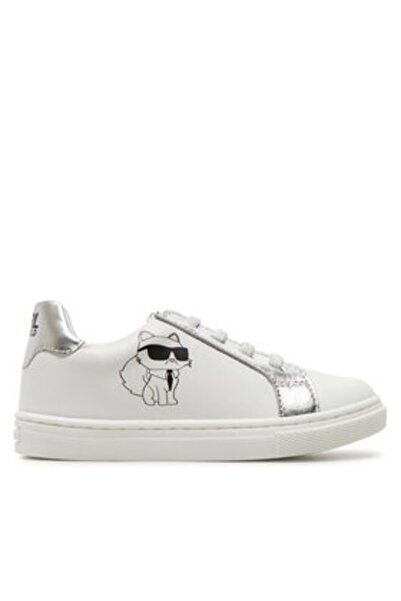 Karl Lagerfeld Kids Adidași unisex pentru copii Z30321 albi