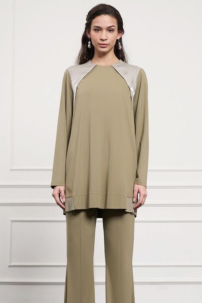 Nuss Modal Combed Cotton Trouser Suit 1038 Thyme