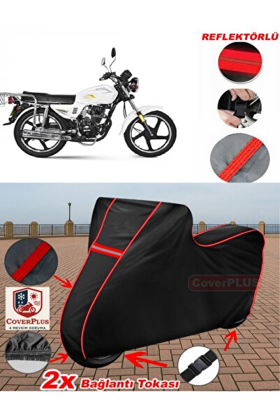 CoverPlus ل Yuki YK 125-7D أبولو القماش المشمع الأسود للدراجات النارية القماش...