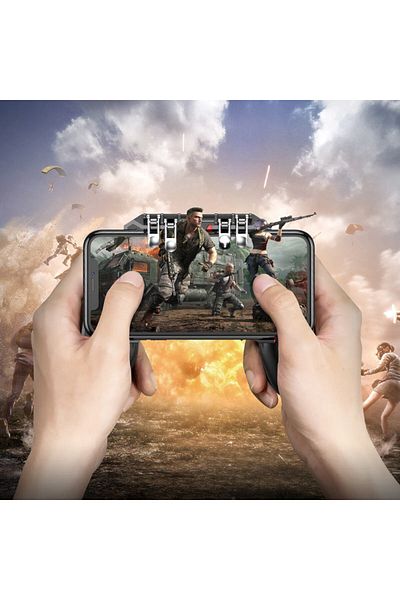 REDz Accessories Controler de gaming HOCO GM7 Eagle, 6 butoane fizice, pentru jocuri pe telefon, negru
