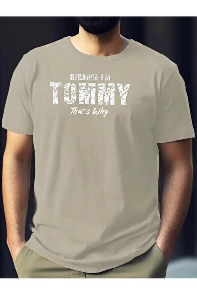 LAND MODA Тениска с къс ръкав и графичен принт Tommy, ежедневни топове за еже...