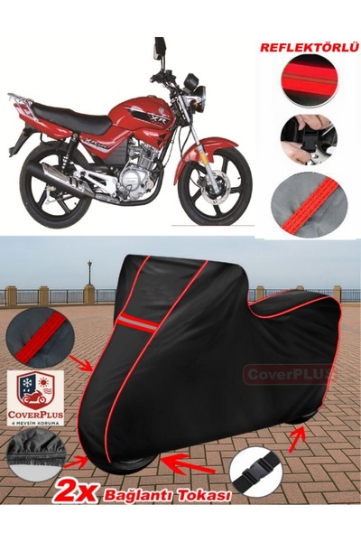 CoverPlus Kuba XY100-E القماش المشمع الأسود للدراجات النارية القماش المشمع غط...