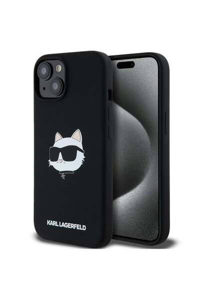 Karl Lagerfeld Θήκη για iPhone 15 Plus, Σιλικόνη MagSafe, Karl Lagerfeld - Μαύρη
