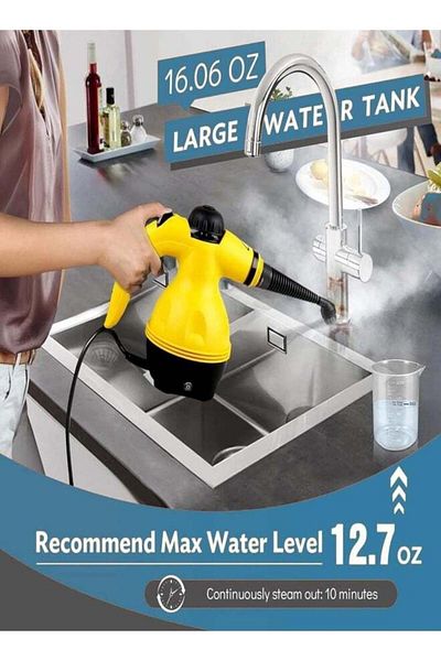 Denx Portable Handheld Steam Cleaner 1200w Multifunctional High Temperature With 9 Pieces Accessories