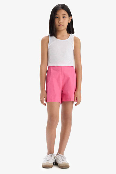 DeFacto Girl's 2-Piece Set Ribbed Camisole Tank Top Shorts E5695A825Hs