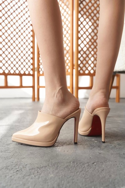 PayBuy Women's Elegant Shoes Short Platform Thin Heeled Slippers Special Design Evening Dress Shoes