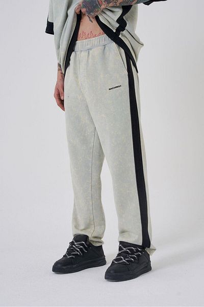 Machinist Men's Washable Contrast Baggy Light Beige Sweatpants