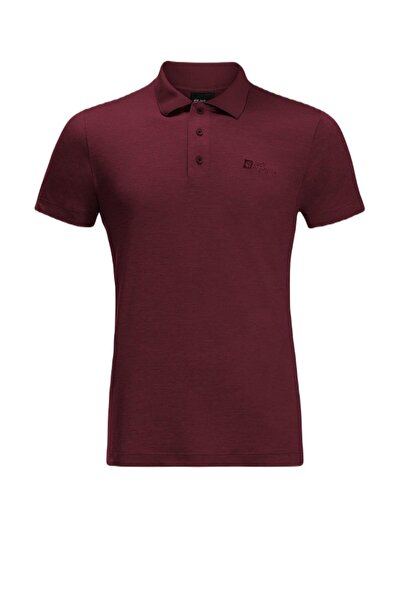 Jack Wolfskin 1809721 تي شيرت بولو رجالي من Travel M باللون الأرجواني