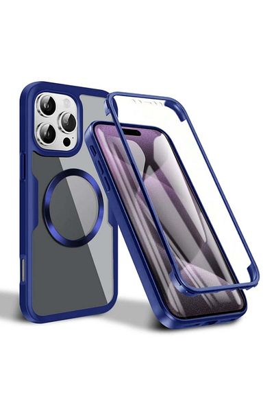 SKYDDAR INNOVATION Carcasă de protecție pentru ecran pentru iPhone 16 Pro Max, Colorverse Magsafe, albastră, set cu autocolant