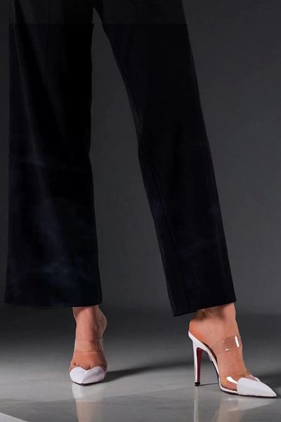 PayBuy Pantofi Eleganti De Damă Bandă Transparentă Papuci Cu Toc Cu Vârf Ascuțit Design Special Pantofi De Seară