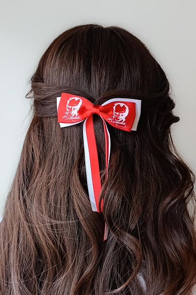 COSİTA Ataturk Figure Red White Bow Buckle