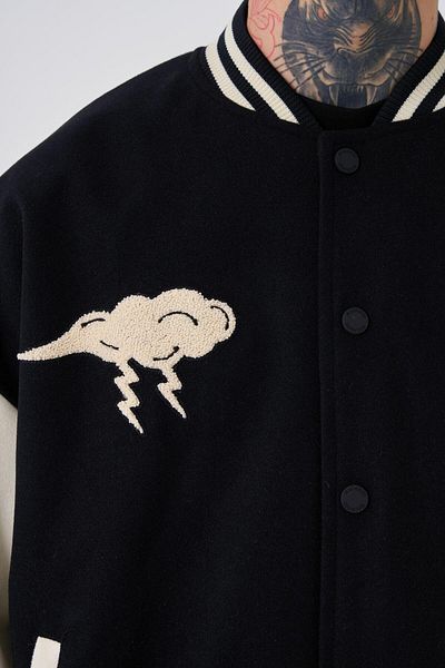 Machinist Men's Cloud Oversize Black Bomber Jacket