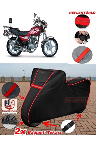CoverPlus Kuba KB150T-B القماش المشمع الأسود للدراجات النارية القماش المشمع غ...