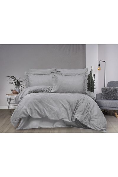 Sevim Double Duvet Cover - Gray - Plain