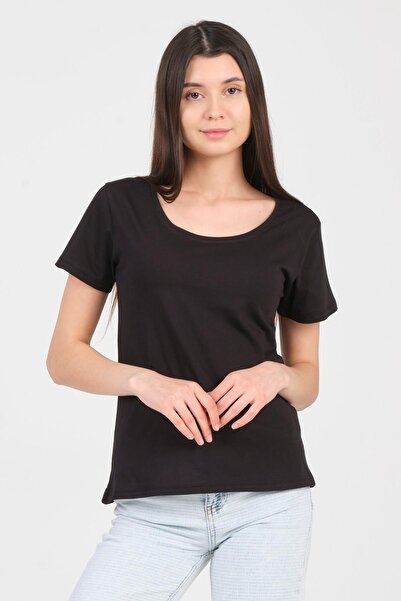 As Collection Μαύρο γυναικείο πλεκτό μπλουζάκι με κοντό μανίκι