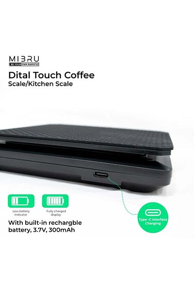 MIBRU Coffee digtal timer scale dual-power water resistant