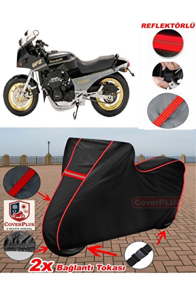 CoverPlus لـ Kawasaki GPZ 900 R قماش القنب الأسود للدراجات النارية قماش القنب...