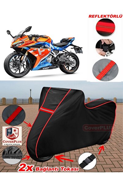 CoverPlus Tarpaulin for Cf Moto 450Sr Tarpaulin Black Motorcycle Tarpaulin En...