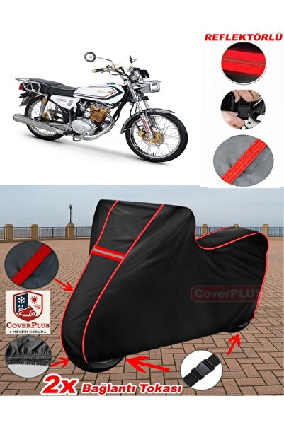 CoverPlus Kuba Cheetah 150R Gold Tarp BLACK دراجة نارية قماش القنب غطاء المحر...