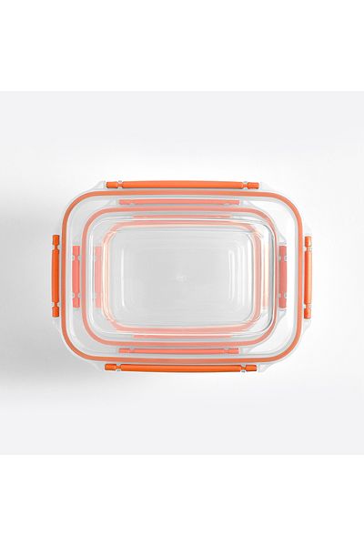 ELDİPA Set of 5 Master Rectangular Smart Storage Containers – 2X0.8L, 2X1L, 1X2.1L – Bpa Free –Premium Plastic